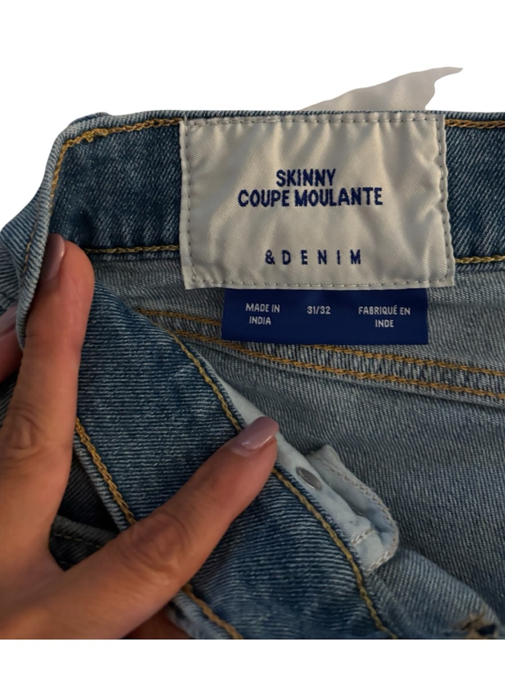 Zara Light Blue Skinny Jean Shorts 31/32